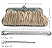 PULAMA 1920s Crossbody Bag for Women, Vintage Evening Clutch Purse Wallet, Coffee