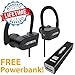 BTVibes Bluetooth Headphones Waterproof IPX7, Bluetooth Headphones with Mic, Bluetooth Headphones Running, Sweatproof, Best Wireless Headphones for Workout, Gym, Sports, Work - BONUS FREE Powerbank!!!