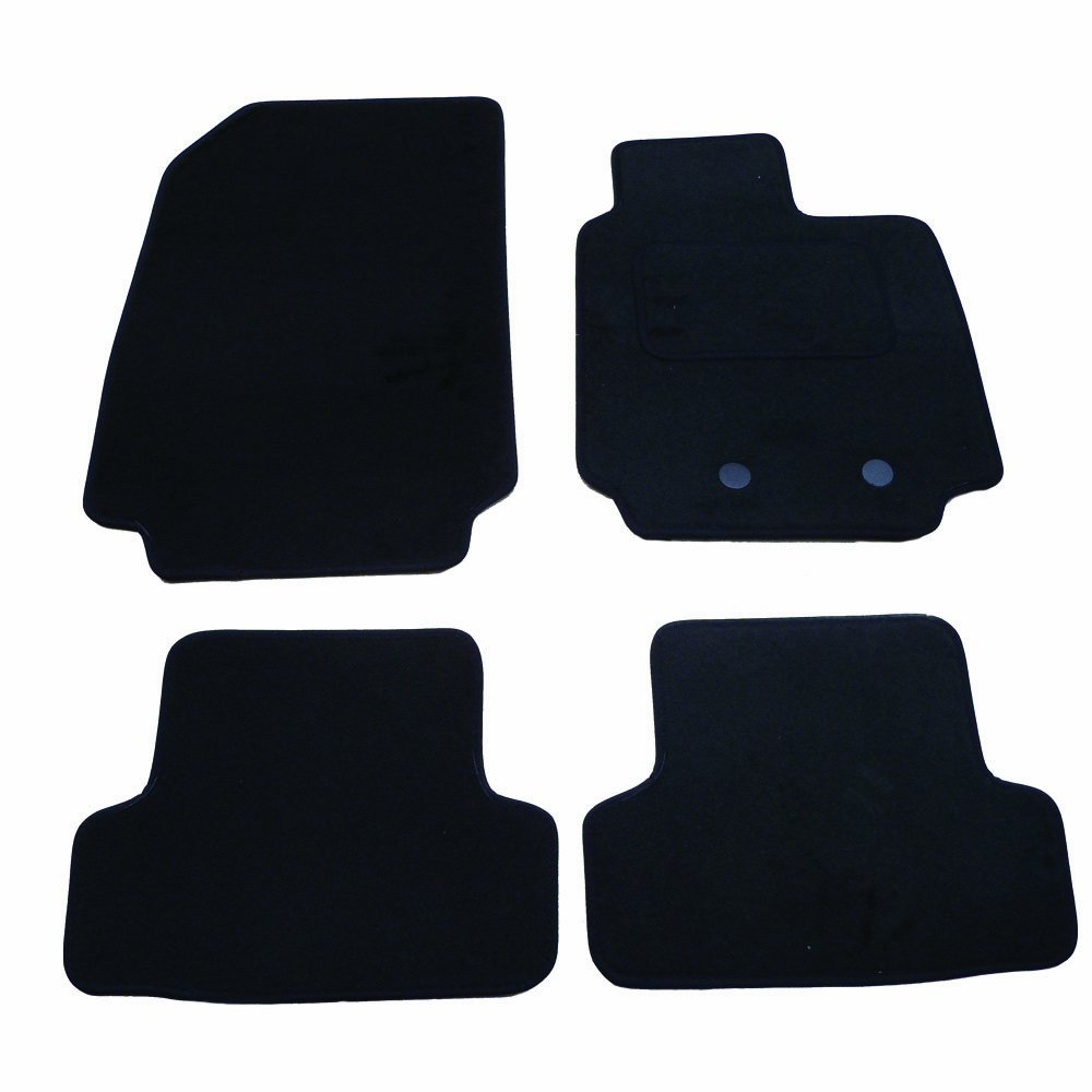 Sakura Car Mats for Renault Clio Fits 2009-13 Models with Fixing Clips - Black