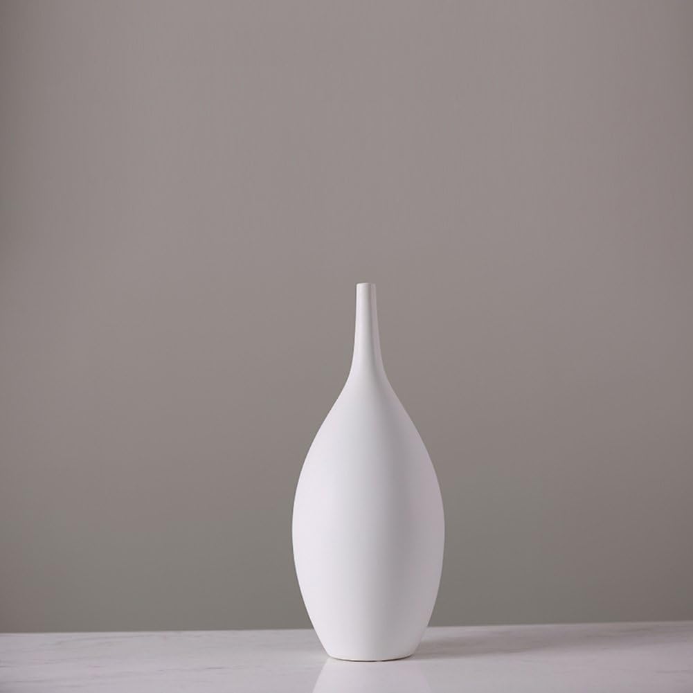 ROWOSEN White glass vases set of 3 decorative centerpieces for home or wedding by-C