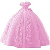 TRHTX Lace Beaded Quinceanera Dresses 2025 Puffy Off Shoulder Sweet 16 Dresses Flower Tulle Quince Dress WZY54