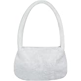 Girls Women Shoulder Clutch Purse Underarm Bag Fluffy Fuzzy Faux Fur Mini Cute Tote Handbag