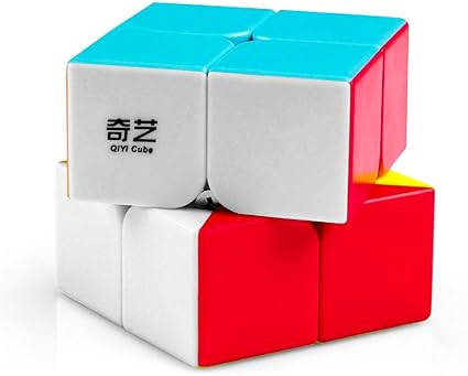 IndiaBuy 2x2x2 QIYI Stickerless Rubiks Magic Smooth Speed Cube 3D-Puzzle Cube Recommended for 3-99 yrs