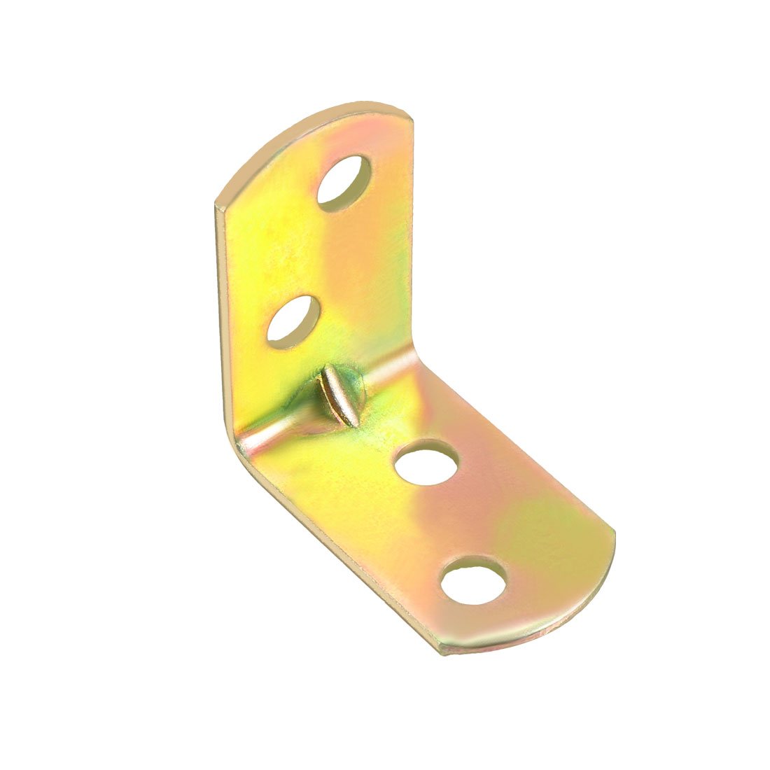 Sourcingmap Stainless Steel Shelves Corner Brace 30mmx30mmx18mm, Metal Joint Round End L Shape Right Angle Corner Fastener Joints Support Bracket, Pack of 50