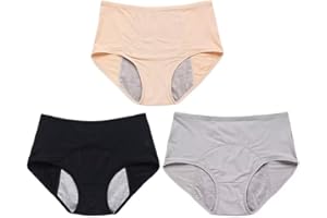 ANOMOCIA Everdries Leakproof Ladies Underwear - Everdries Leakproof Panties for Over 60#s with Incontinence 3Pcs Plus Size