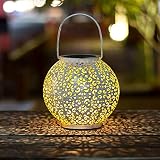 TAKE ME Solar Lantern Outdoor,Garden Hanging Lights Waterproof 7 Lumens Warm White LED Lamp for Patio,Outside or Table