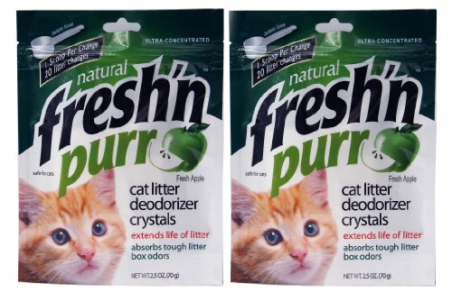 TekQuest Fresh n Purr FP402CR Cat Litter Deodorizer Crystals, 2-Pack