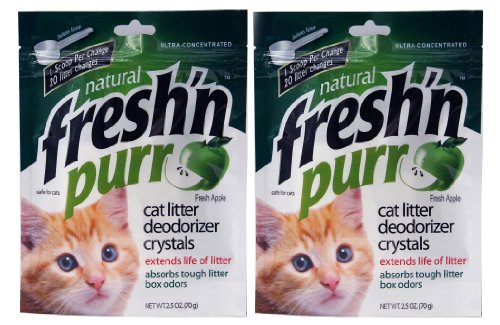 TekQuest Fresh n Purr FP402CR Cat Litter Deodorizer Crystals, 2-Pack, My Pet Supplies