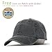 Plain Vintage Washed Cotton Adjustable Dad Hat Baseball Cap (Charcoal Gray Camper)