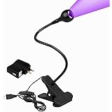 3W 395NM LED Black Light, Flexible Gooseneck Lamp, UV Blacklight for Satin Detection, Black Light Lamp for Blacklight Poster,