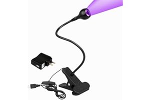 ULIKELED 3W 395NM LED Black Light, Flexible Gooseneck UV Blacklight for Satin Detection, Lamp for Blacklight Poster, Blacklight Party, Ultraviolet Curing Lamp for Fluorescent Paint