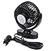 Car Fan for Truck 12V Cooling Fan Protable Auto Fan 360 Rotating Low Noise for Most Vehicles