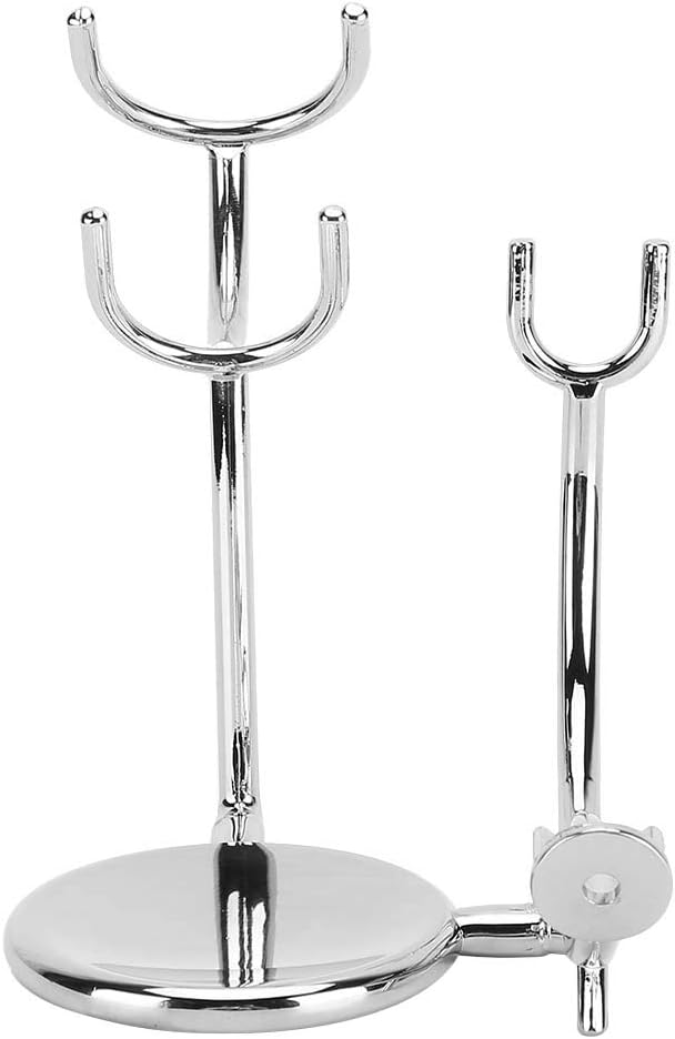 Sonew Stainless Steel Shaving Stand, Razor & Brush Holder Soap Bowl Hair Beard Grooming Kit Supporter, Bathroom Kitchen Space Saver