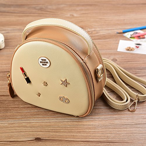 Katia Mini 9 Zipper Universal Camera Case Compatible Fujifilm Instax Mini 8 Film Camera, HP Sprocket Portable Photo Printer/Polaroid Snap Camera Shoulder Strap - Beige