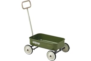 KIDPOP PULA-Wild 2-in-1 Kids' Pull-Along Wagon Toddlers Push Walker for 2.5-8 Adjustable Handlebar, Birthday Gifts Max Weight 33 lbs (Green)