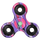 Tri-Spin Metal Fidget Spinner Hand Finger Toy - EDC Stress Reducer, Perfect for Children and Adults Time Killer, Good for ADD, ADHD, Anxiety, and Autism Focus (Hand-Painted)