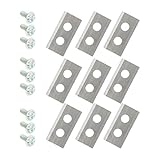 SODIAL 9X Stainless Steel Mower Blade Replacement+Screw for WORX LANDROID 36x18x1mm
