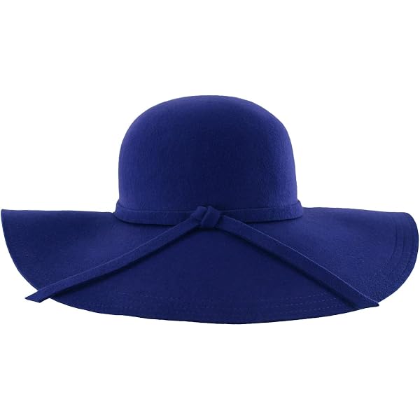 Luxury Divas Turquoise Blue Dramatic Floppy Hat with  display picture 2