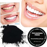 Creazy Teeth Whitening Powder Natural Organic Activated Charcoal Bamboo Toothpaste (C)