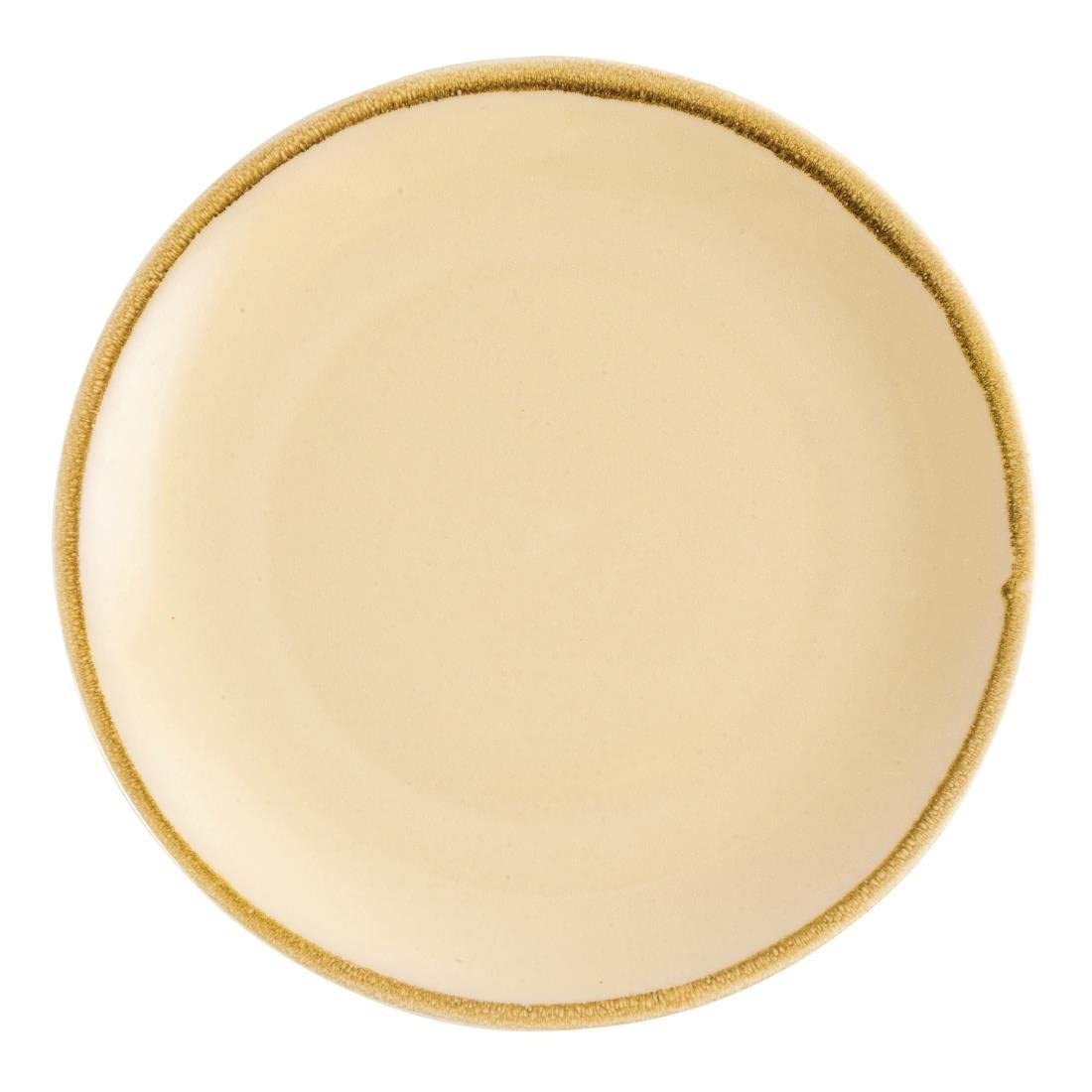 Olympia Kiln Round Plate Sandstone 280mm 11 Rimmed Kitchen Serving 4pc