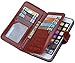 iPhone 5S/SE Wallet Case, HYSJY Magnetic Detachable PU Leather Wallet Purse for Women Men with Strap, Credit Card Slots, Card Holer,Flip Slim Cover Case Fit iPhone 5/5S/SE (Card-Brown)