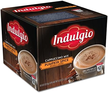 Indulgio Single Serve for Keurig K-cup Brewers, Pumpkin Spice Cappuccino, 42 Count