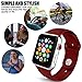 42mm Watch Band, Acytime Durable Soft Silicone Replacement iWatch Band Sport Style Wrist Strap for Apple Watch Band Series 3 Series 2 Series 1 Sport, Edition 42mm (42mm-Wine Red)