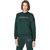 Armani Exchange Women's Iridescent Logo Pullover Sweatshirt