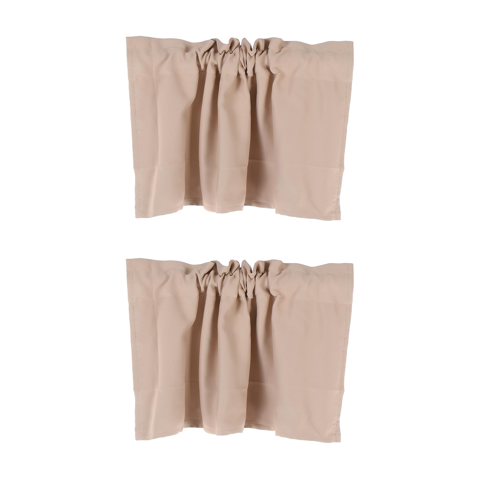 PATIKIL Short Tier Curtains, 29" W x 14" L Small Window Curtain, Waterproof Privacy Blackout Drapes for Bathroom Home Decor, 2 Panels, Beige