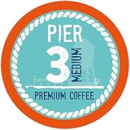 Pier 3 Single-Cup Coffee for Keurig K-Cup Brewers, Medium Roast, 100 Count