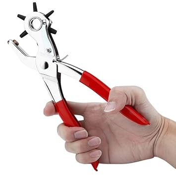 PARSPAR Metal Belt Punching Machine with Multiple Hole Sizes Pliers Repair Tool/Multi Tools for Leather Strap or Waist Belts/Band