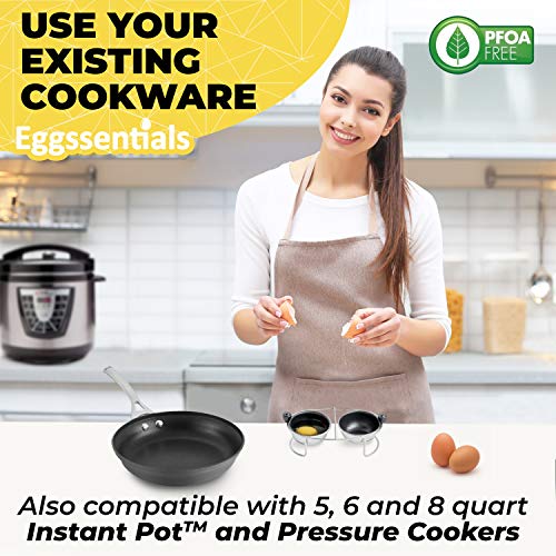Eggssentials Egg Poacher Insert Stainless Steel Poached Egg Cooker Eggs