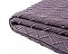 BOURINA Dark Lavender Throw Blanket 50x60 Inches Throw Textured Solid Soft Sofa Couch Decorative Knitted Blanket