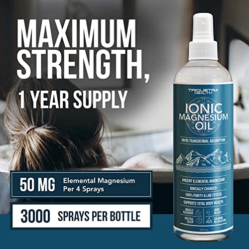 Elemental Magnesium Oil Spray 1 Year Supply USP Grade, 100 Pure
