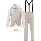 Suits for Boy Formal Slim Fit Vest Pants Set Wedding Tuxedo Boys Suit Ring Bearer Outfit