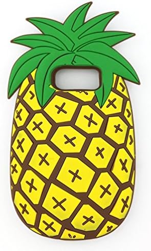 Soft Silicone Phone Case for Samsung Galaxy S8 3D Cartoon Flexible Rubber Shock Drop Resistant Protective Shockproof Thick Cute Lovely Hot Gift Kids Teens Girls Boys Men (Pineapple)