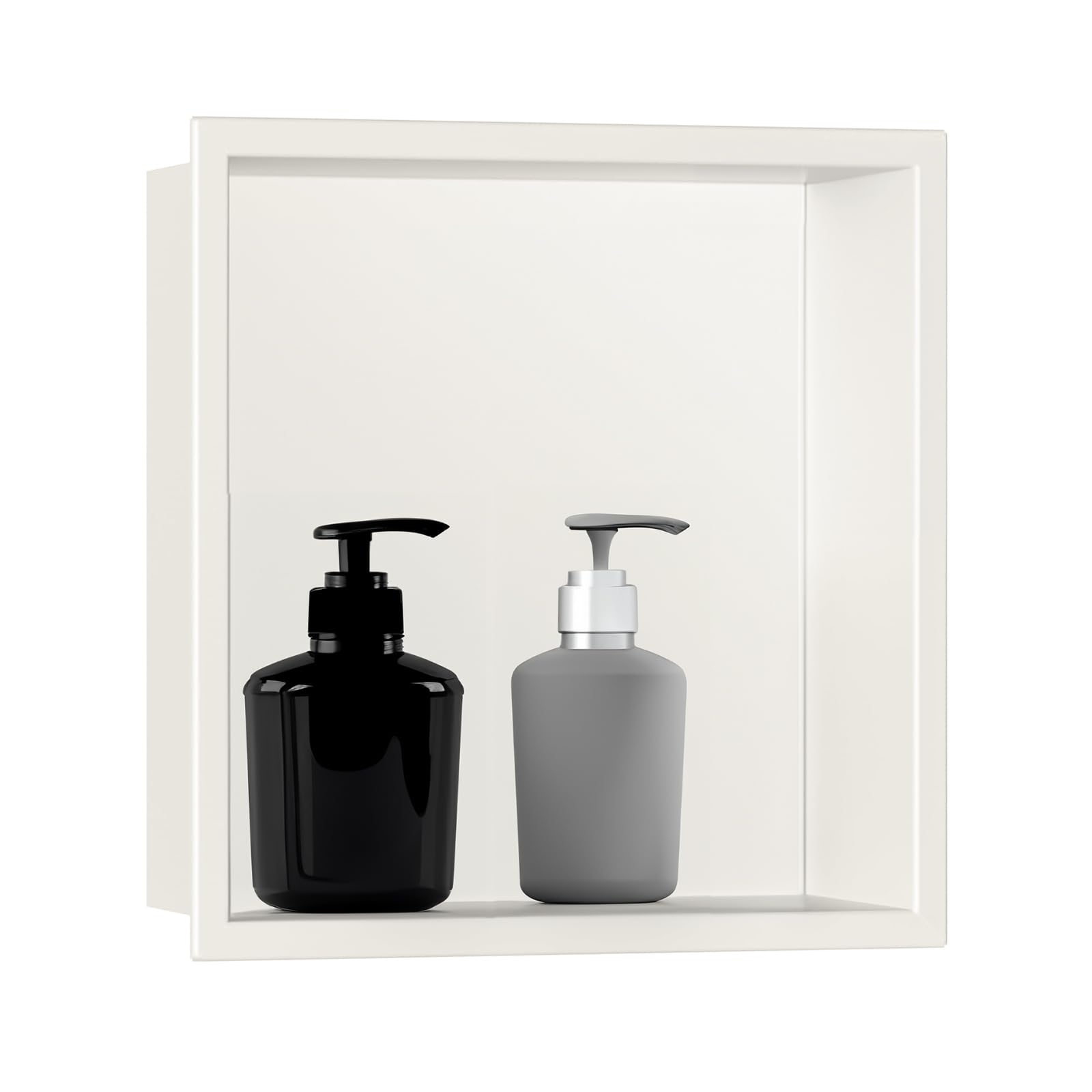 Photo 1 of SaniteModar Shower Niche, Stainless Steel Shower Niche 12" X 12" No Tile Needed, Recessed for Bathroom Storage, Warm White (Warm White, 12x12)