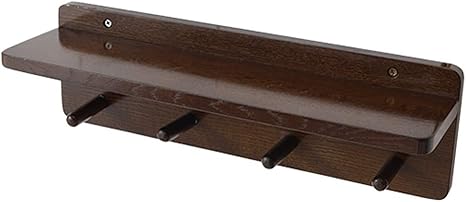 HHGO Perchero Pared con Estante De Almacenamiento, Estante De Pared