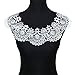HOMEIDOL 4PCS White Embroidered Lace Neckline Collar Floral,4 Style for Scrapbooking Embossed Sewing/Wedding Dress Motif Applique DIY Clothing