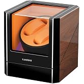 VANTENT Watch Winder for Automatic Watches with Exterior LED Lighting，Shining Finishing and Quiet Japanese Motor 2.0MAX
