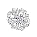 Silver Jaw Crystal hair clips alligator Metal Flowers Wedding Claw Pins Accessories Bows (silver plated)
