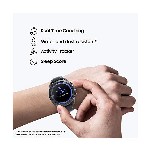 Samsung Galaxy Watch 3 Stainless Steel 45 mm Bluetooth Smart Watch - Mystic Black (UK Version)
