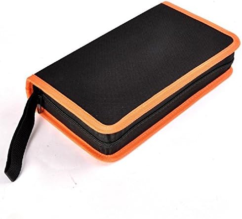 CAMMITEVER Yellow Edges Tool Bag Electrician Canvas Repair Soldering Iron Chisel Roll Electrical Tools Utility Bag Pouch Pocket