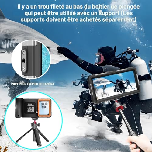 Shellbox Waterproof Smartphone Pouch IPX8 Waterproof Phone Pouch Compatible with iPhone 17e 17 Pro 17 Air 17 Pro Max 16 15 14 13 Pro Max Samsung S26 S26 Plus S25 S24