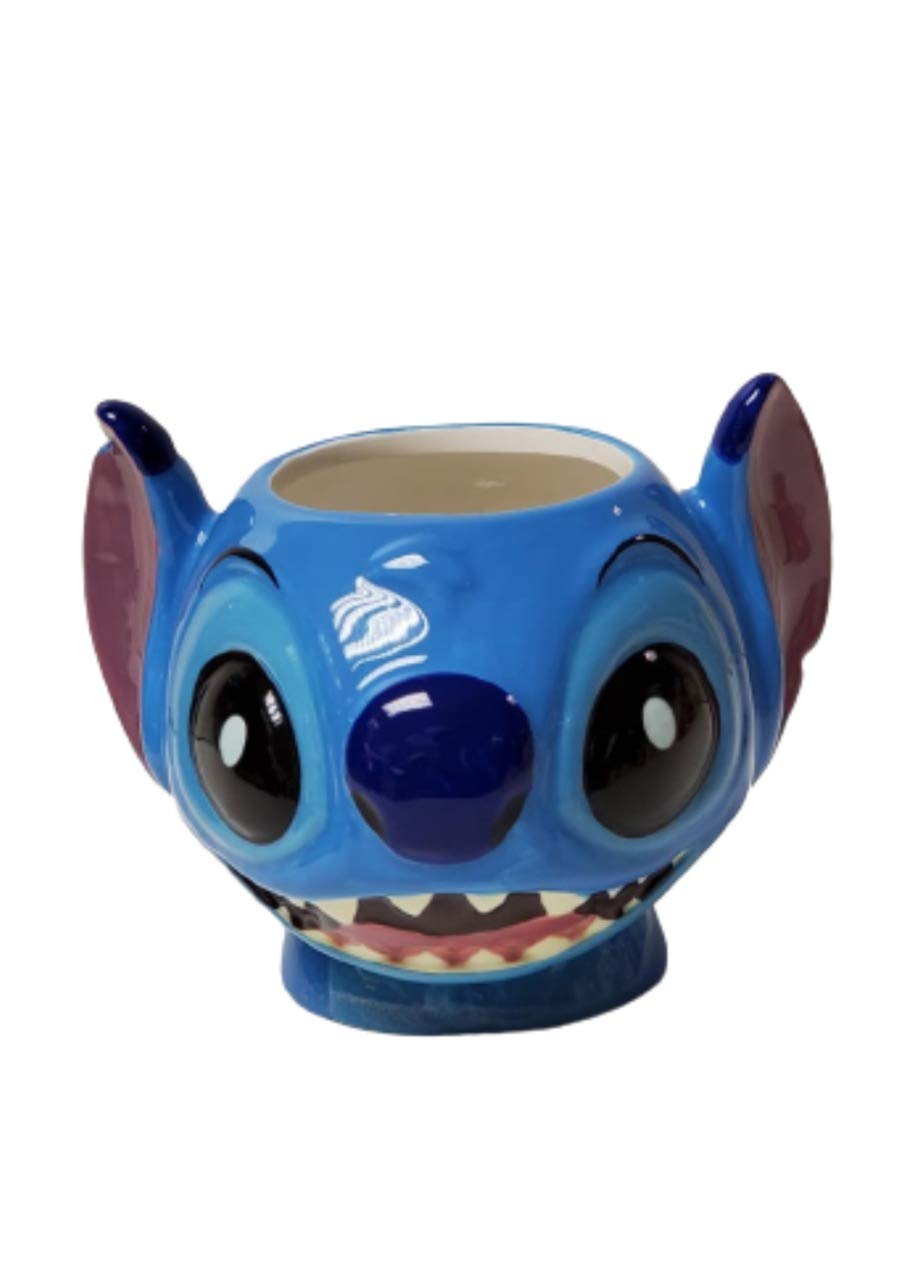 Disney Lilo & Stitch Blue Mug 3D Face Shaped Ceramic Novelty Cup Mugs