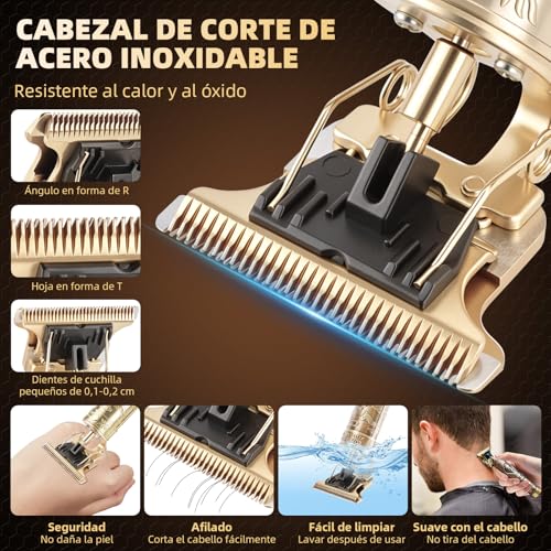 Maquina Para Cortar Cabello, Salandens Cortapelos De Precisión Recargable, Rasuradoras Para Hombre Con 4 Peines Guíacarga Usb (ESTILO 1)