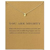 Tmrow 1Pc Simple Alloy Triangle Geometric Necklace Clavicle Chain V Shape Pendant with Message Card Wish Card