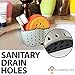 Comfecto Kitchen Faucet Sponge Holder, 2 Pack Hanging Kitchen Faucets Caddy Organizer with Adjustable Strap and Holes for Drying, Space Saving Sink Sider for Dish Soap Dishwashing Brush