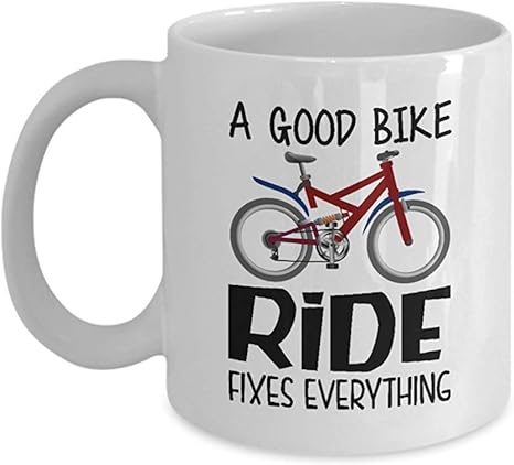 Un Buon Giro In Bici Risolve Tutto Regali Per Motociclisti Ciclisti E Ciclisti Tazza Da Te Mountain Bike Bici Da Corsa Moto Regalo Per Lei O Per Lui Amazon It Casa E Cucina