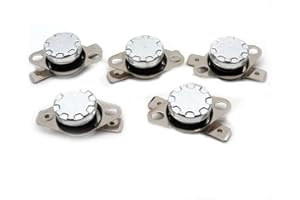 Xiaoyztan 5Pcs 120 Celsius Normally Closed Thermostat Disc 250V 10A Temperature Control Switch for Refrigerator Microwave Oven or Other Household Appliances